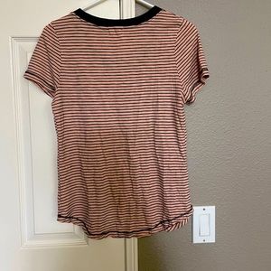 T.LA made for Anthropologie pink and black striped shirt